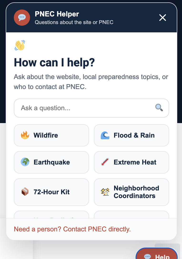 AI Preparedness Chatbot.