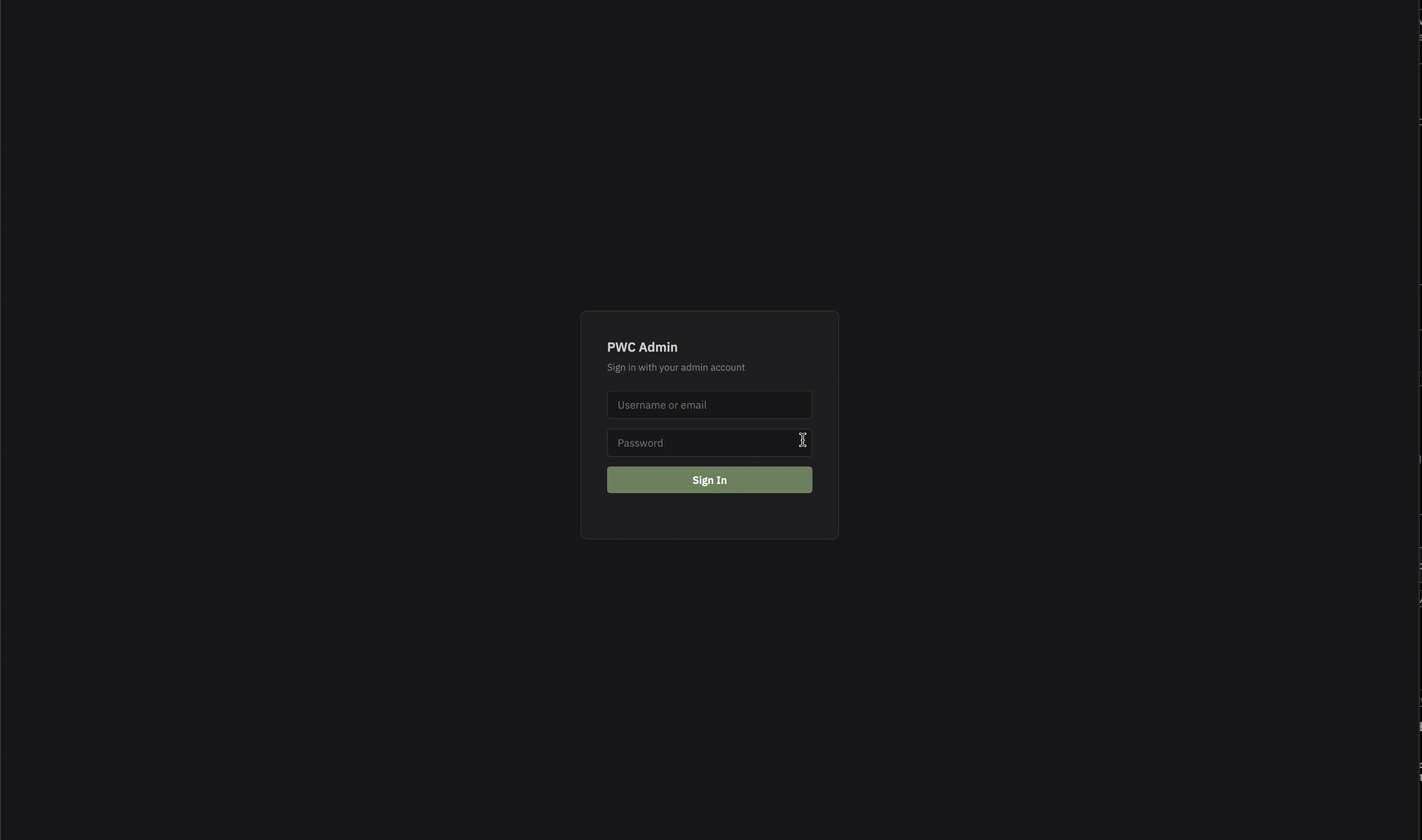 Admin Dashboard