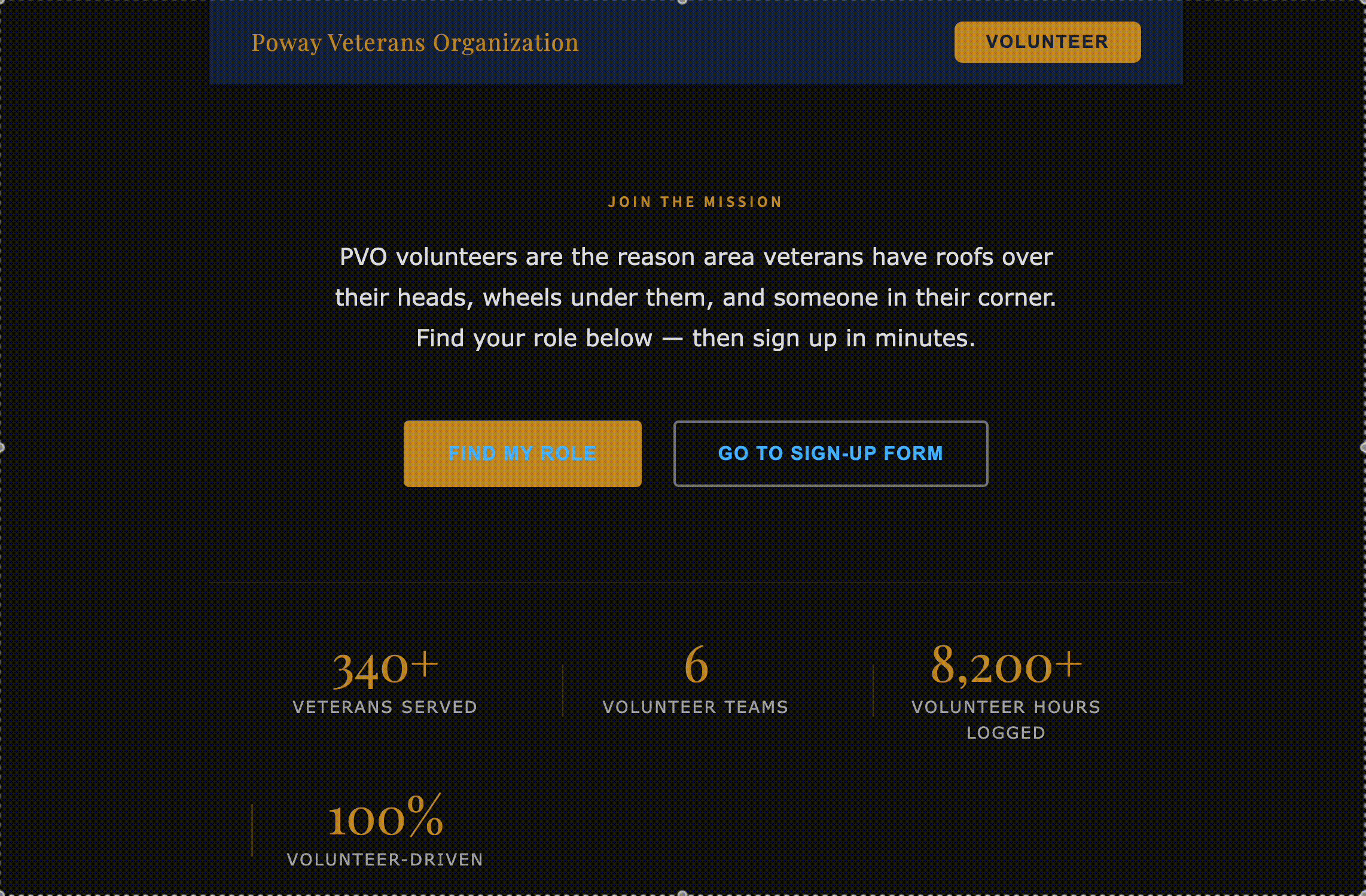 PVO Volunteer Onboarding Form Redesign preview